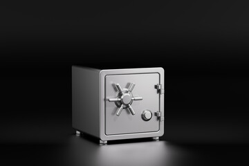 3d rendering finance safe box picture