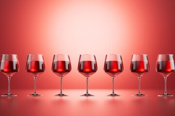 3d rendering wine glass picture