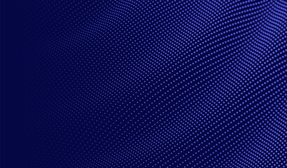 Abstract wavy background with dynamic effect. Cyberspace grid. 3d technology vector illustration.