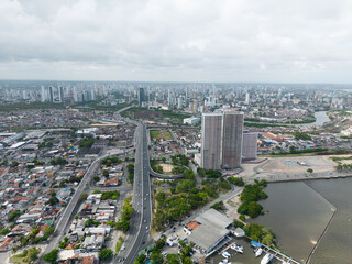 Aerial view of the city of recife, pernambuco, brazil