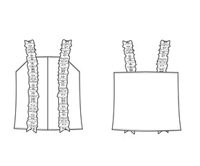 woman front ruffle pleated strap top fashion vector