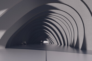 3d rendering tunnel space picture