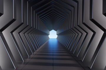 3d rendering tunnel space picture