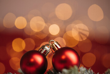 christmas background with balls