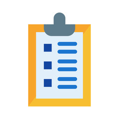 Clipboard, checklist icon in flat style vector