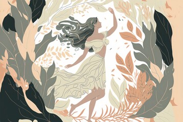 A free woman in nature