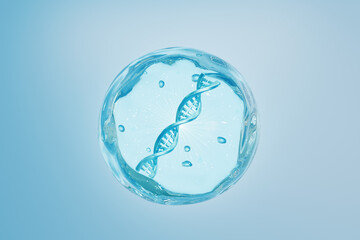 3d rendering DNA element concept picture