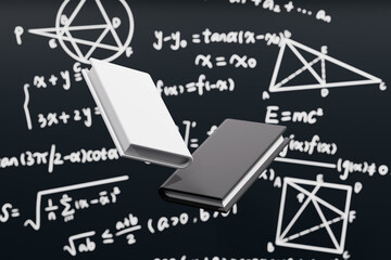 3d rendering book title picture