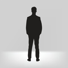 Black man free vector hand drawn silhouette illustration