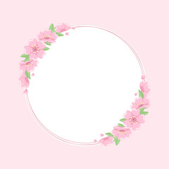 Round Cherry Blossom Frame