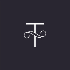 BEAUTY LOGO ART LUXURY HIGH QUALITY LETTER T