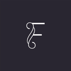 BEAUTY LOGO ART LUXURY HIGH QUALITY LETTER F