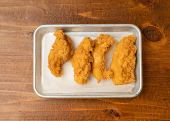 chicken tenders on a tray