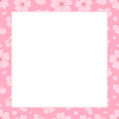 Cute Square Sakura Cherry Blossom Frame