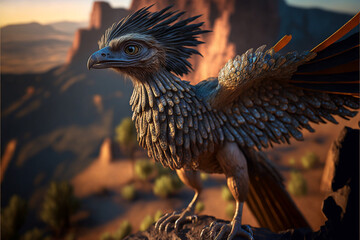 Archaeopteryx illustrations. Generative AI