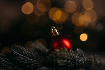 Christmas gift. Decoration. Christmas balls. Happy day. Gift.