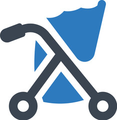 Baby stroller icon