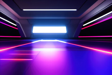 Futuristic technology concept abstract background. Ai generated art.