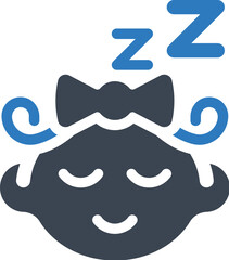 Baby sleeping icon