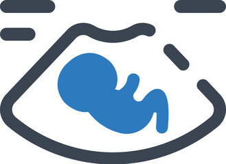 Baby foetus icon