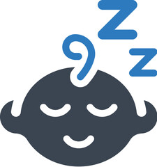 Baby sleeping icon