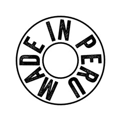 Obraz premium Made in Peru text emblem stamp, concept background