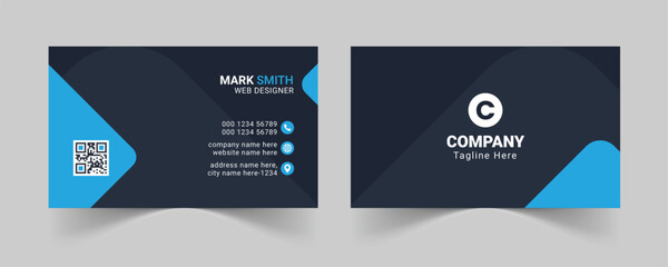 Corporate business card template, Modern business card design template, Clean professional business card template, visiting card, business card template.