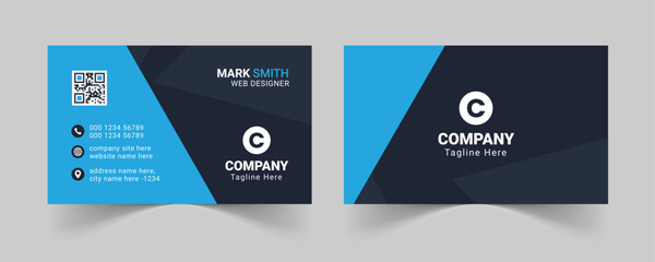 Corporate business card template, Modern business card design template, Clean professional business card template, visiting card, business card template.