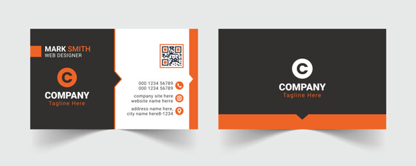Corporate business card template, Modern business card design template, Clean professional business card template, visiting card, business card template.