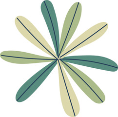 Abstract Tree Top View Illustration.