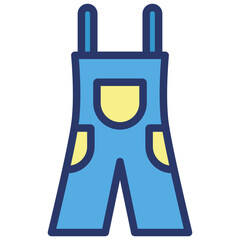 overall clothes icon illustration