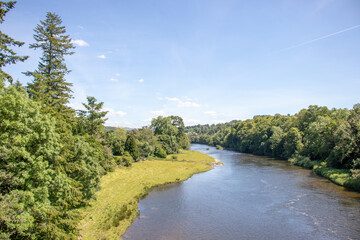 River Wye and the Wye Valley in the Summertime.