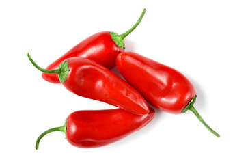 piri piri red hot peppers isolated - 566233099