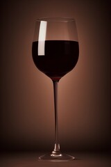 A glass of red wine on a dark background. Copy space - generative ai
