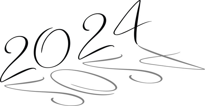 2024 text sign illustration