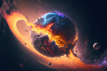 Planet explosion - Generated by Generative AI