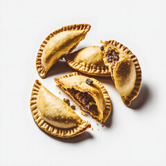 Bring a touch of sophistication to your food-related projects with our Empanadas food photography on a white background. Showcase the rich flavors and diversity of Latin American cuisine with mouth-wa