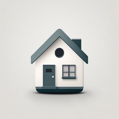 Α simple minimalist house icon, isolated, generative ai