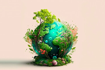 World environment and earth day concept with globe	