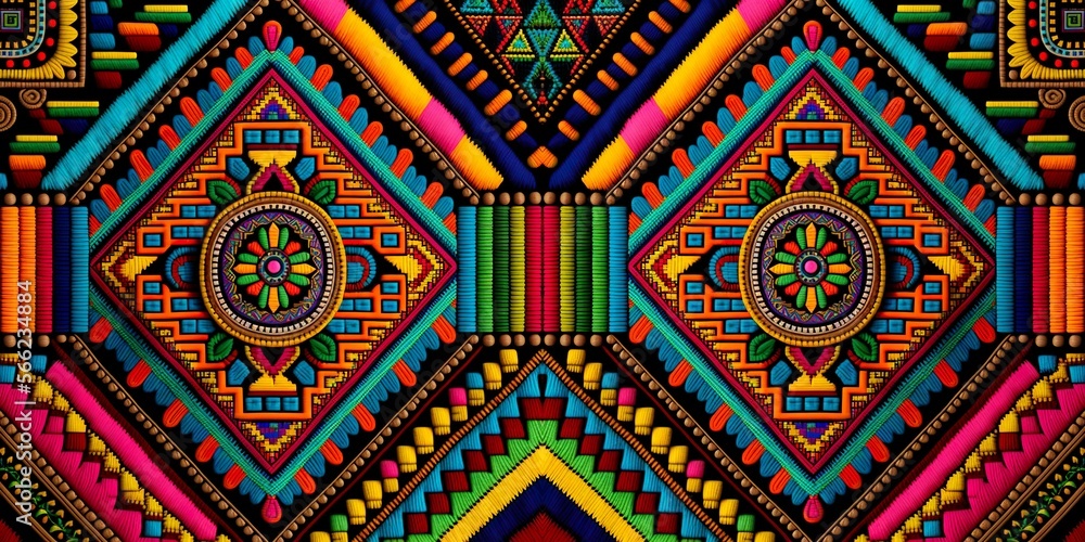 Wall mural Peruvian Cloth Pattern