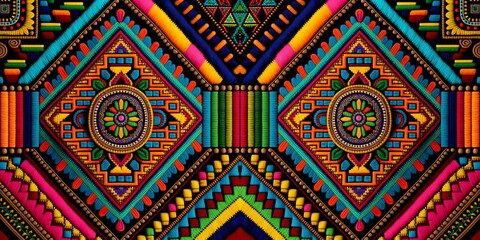Peruvian Cloth Pattern - obrazy, fototapety, plakaty