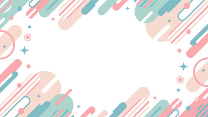 ポップな幾何学模様背景 バックグラウンド	　