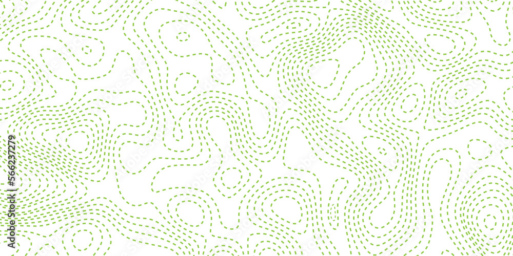 Poster abstract linear print. seamless vector pattern with green dotted lines on white background. vintage 