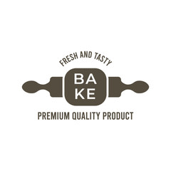 Retro Bakery Logo Design Bake and Cake Pastry Simple Badge Template
