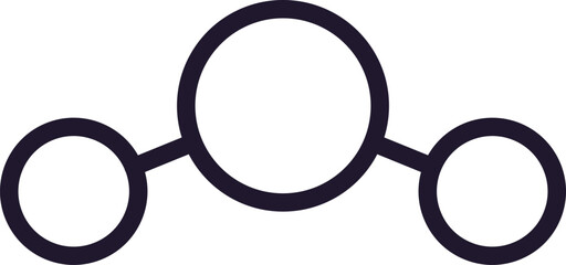 Atom line icon on white background