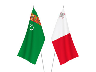 Turkmenistan and Malta flags