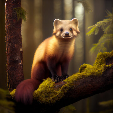 Forest marten, created with Generative AI technology.