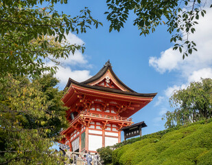 Fototapeta na wymiar Japanese orange shrine