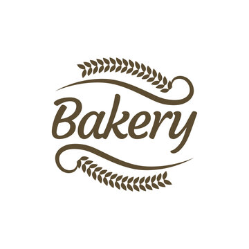 Retro Bakery Logo Design Bake and Cake Pastry Simple Badge Template