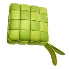 Green Malayan Traditional Rice Cake Dish 